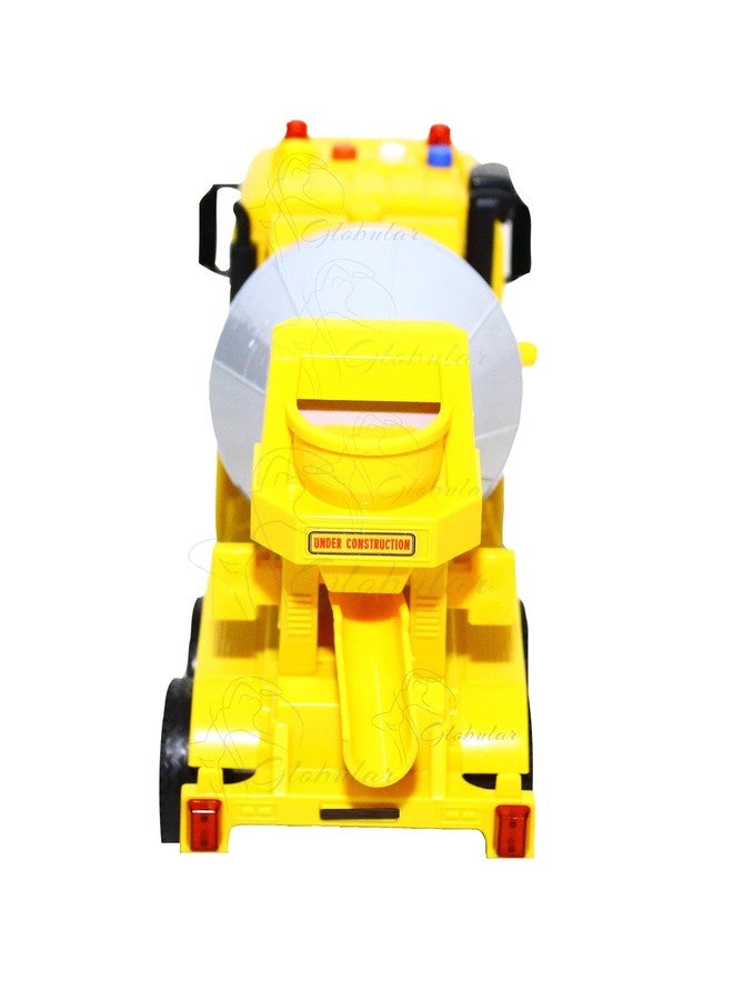 Globular Cement Mixture Friction Powered Pull Back Vehicle Truck Engineering Set Toys for Girls Boys Light and Sound +3 Year Best Gift Your Children 28 CM - Image 2